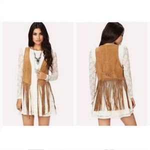 Forever 21 Western Fringe Vest